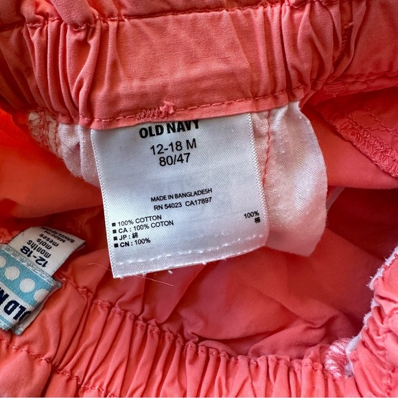 Old Navy Pull On Shorts in Coral - Size 12-18 Months - Picture 3 of 10